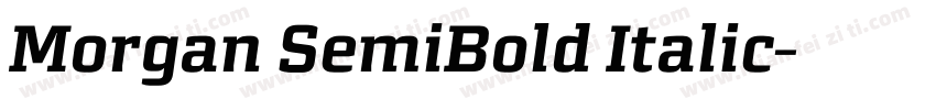 Morgan SemiBold Italic字体转换